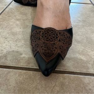 Black and brown leather dressy Brighton shoes